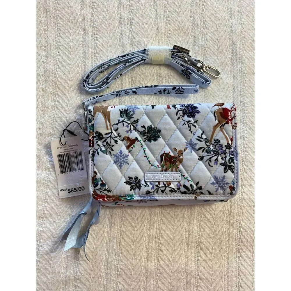 Vera Bradley RFID 3-in-1 Crossbody - Merry Mischief Snow Day